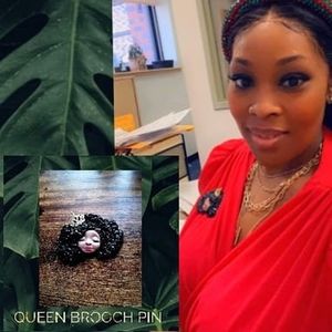 Melanin Queen Brooch Pendant